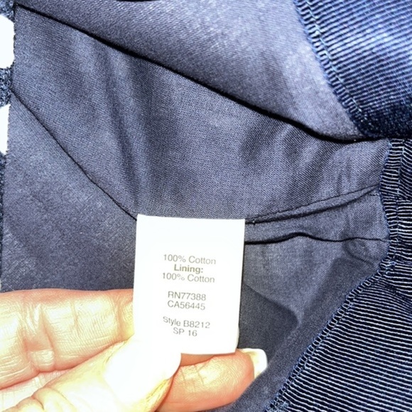 J. Crew Navy Polka Dot The Pencil Skirt Size 8P NWT - Picture 6 of 8